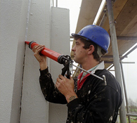 Gun Application of Sikaflex PU Elastic Joint Sealant to a Construction Joint in a Concrete Structure NCC
